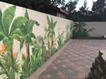 Outdoor Mural Tropical Themed with Animals Marina del Ray CA