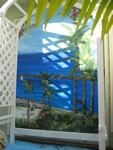 PATIO  Handpainted Inlet View on Wall