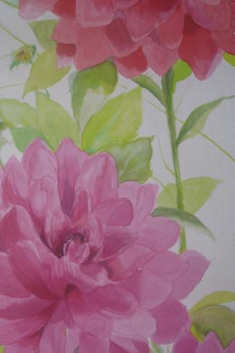 Silk Painting Dahlia