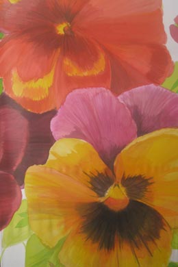 Silk Painting Pansies