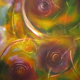 Silk Painting Galactic Eye