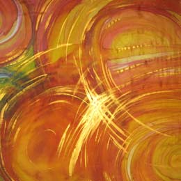 Silk Painting Meteor Shower
